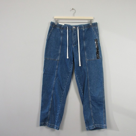 Banana Republic Tapered Mid Rise Ankle Jeans Women M Stretch Pull On Jogger 642 - Picture 1 of 14